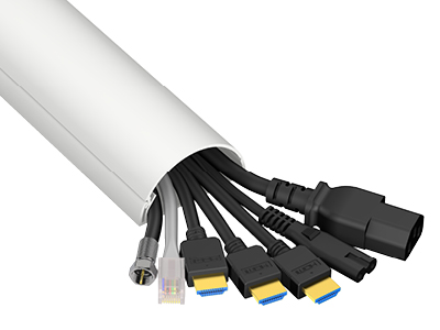 D-Line Paquete de accesorios para canaleta de cables mediana. Une  longitudes de cubierta de cable de 1.18 x 0.59 pulgadas, 10 accesorios  incluidos