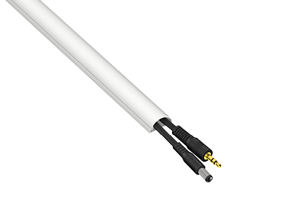 Goulotte passe-câbles D-Line quart-de-rond auto-adhésif 22x22 mm 2 m blanc, goulottes