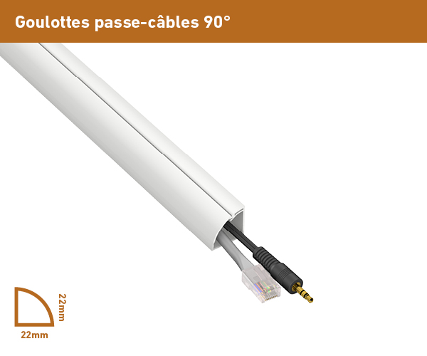 D-Line FC68B Passe Câble Sol, Passage Plancher, Liégeable Goulotte de Sol,  Prévient les Accidents - Cavité du Câble = 14mm (Largeur) x 9mm (Hauteur) 